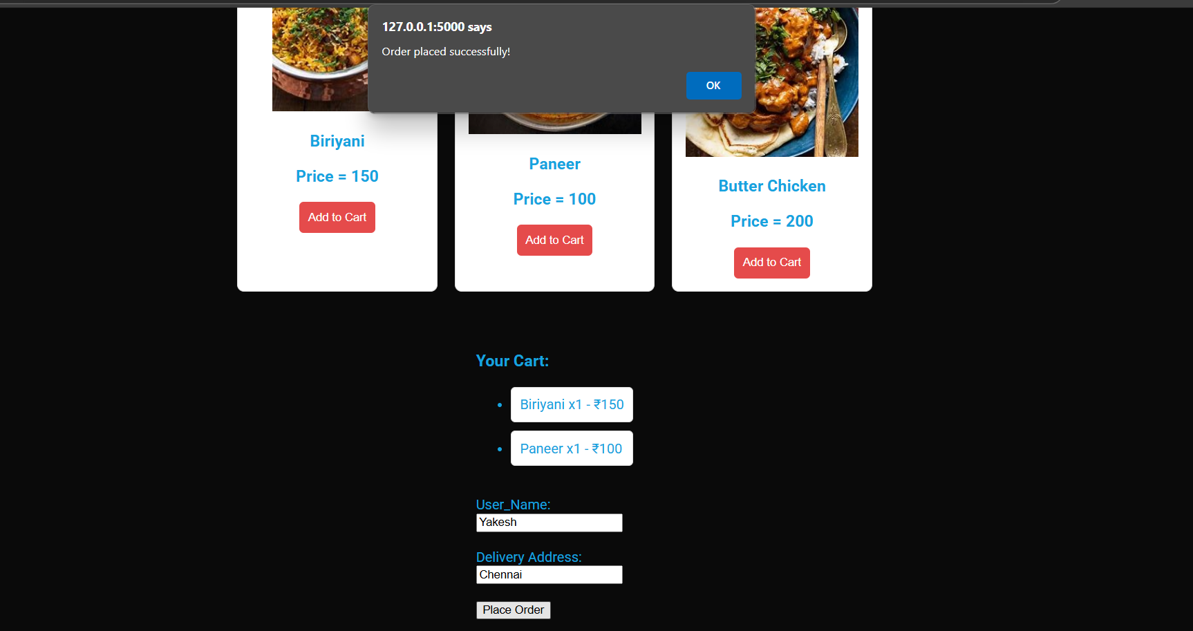 Food Delivery App UI